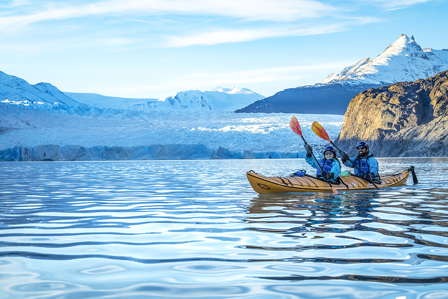 Kayak en Glaciar Grey